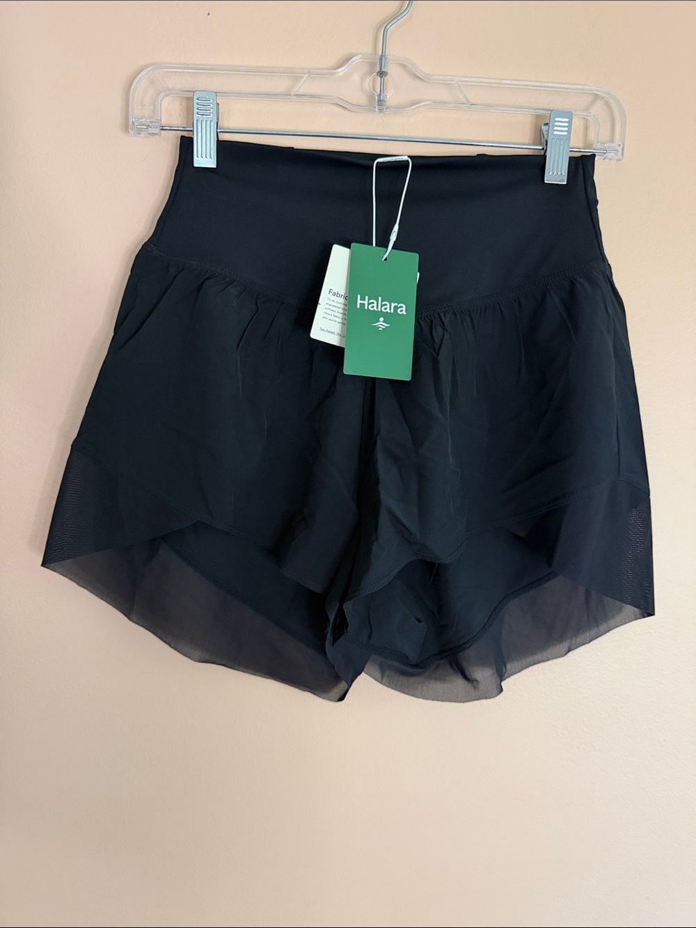 HALARA Black Women's Layered Athletic Shorts